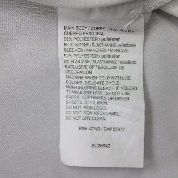 Callaway Opti-Dri Polo Shirt Mens XL White & Blue Golf Stretch Short Sleeve - Picture 8 of 13